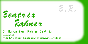 beatrix rahner business card